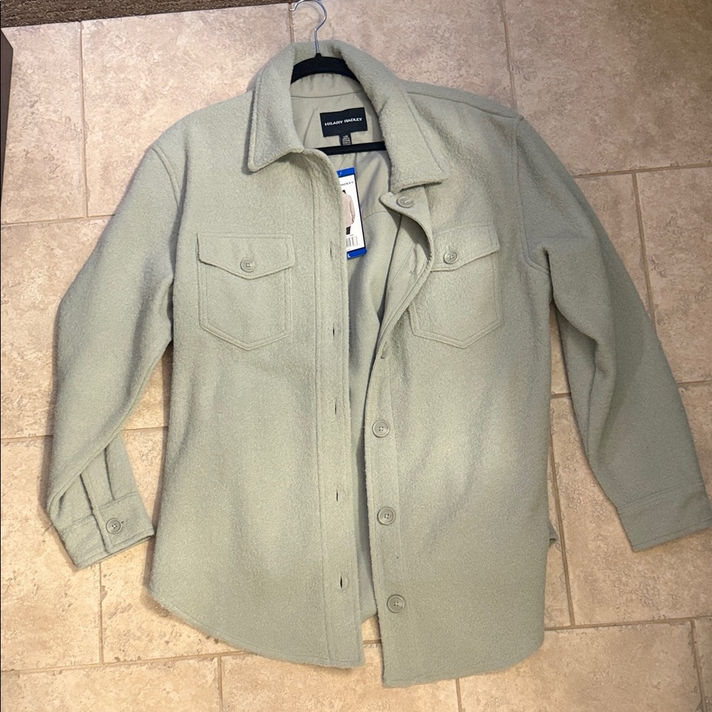 NWT Hilary Radley Women's Light Green Utility Jacket